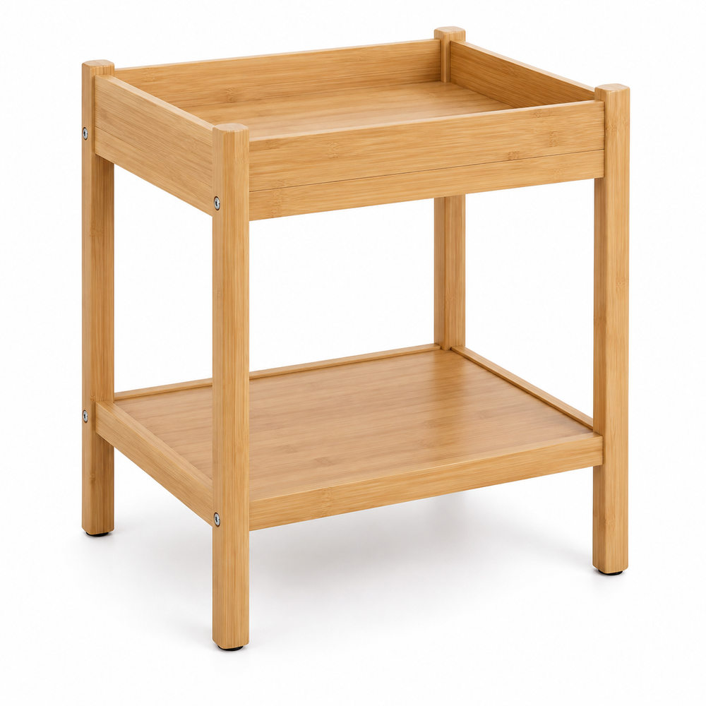 Two-Tier Bedside Storage Shelf