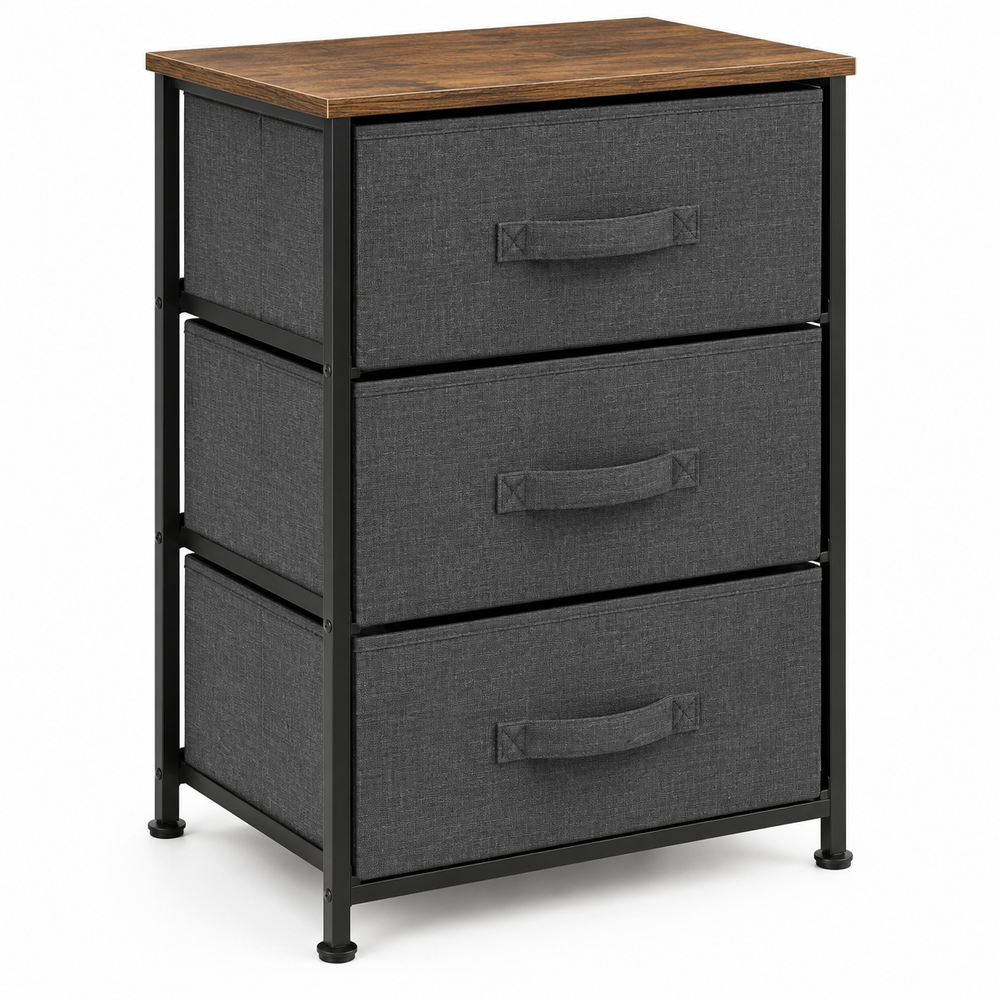 Three-Drawer Fabric Storage Unit