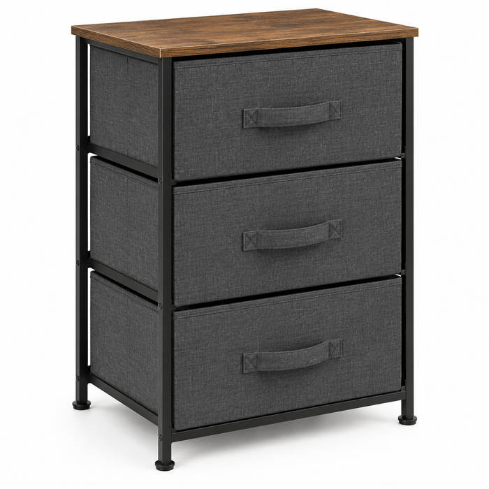 Three-Drawer Fabric Storage Unit
